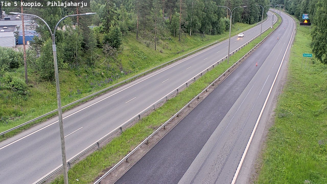 Kelikamerat Kuva Tie 5 Kuopio, Pihlajaharju, Kuopio, Pohjois-Savo