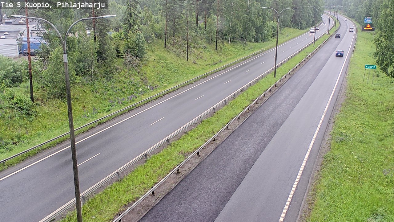 Weather Camera Image Väg 5 Kuopio, Pihlajaharju, Kuopio, Pohjois-Savo