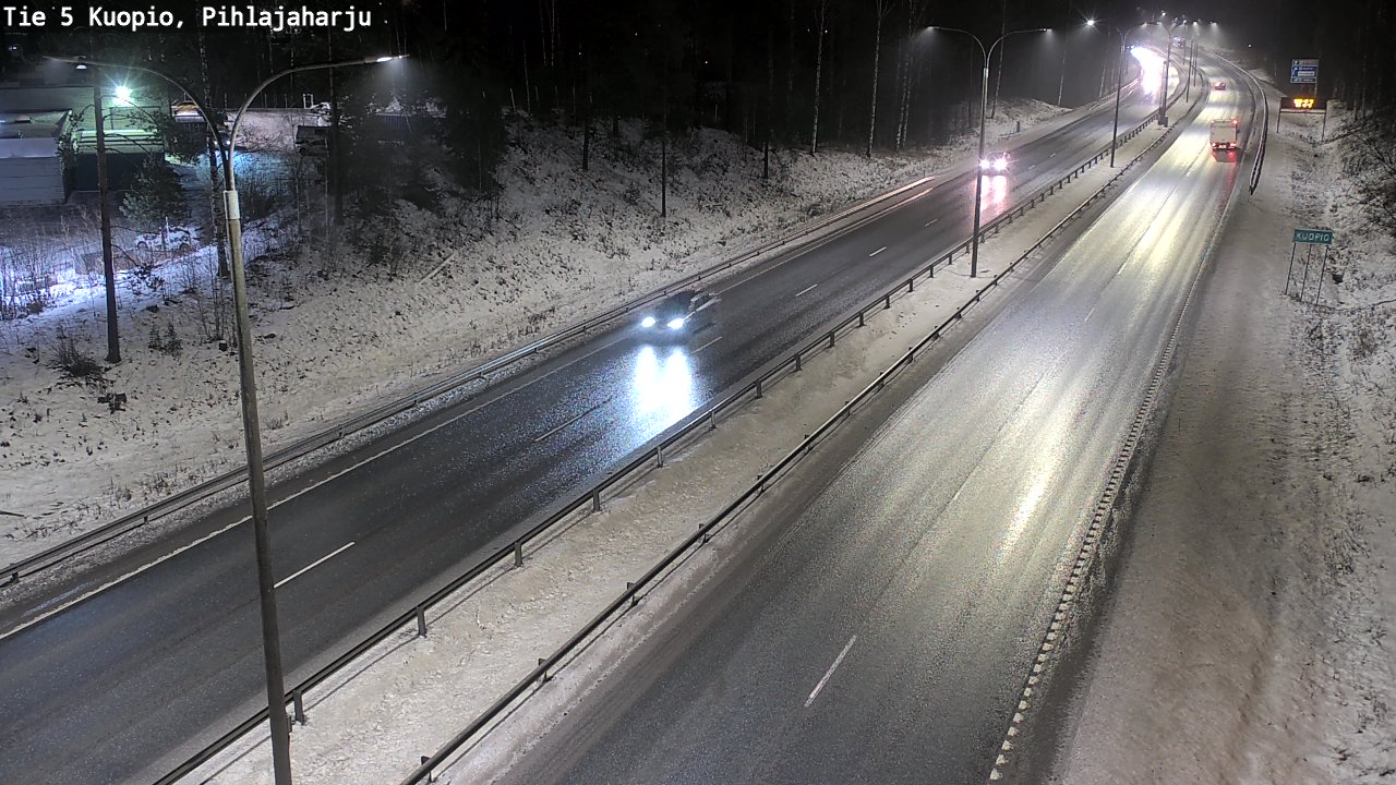 Weather Camera Image Road 5 Kuopio, Pihlajaharju, Kuopio, Pohjois-Savo