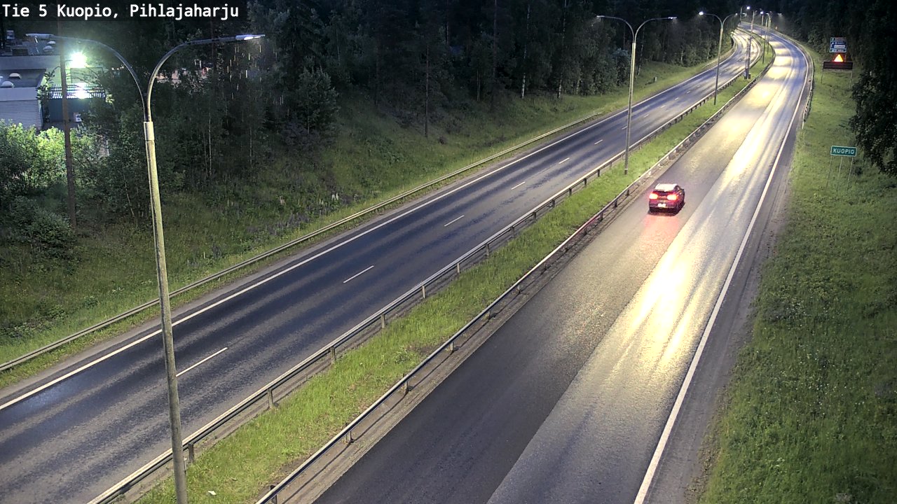 Kelikamerat Kuva Tie 5 Kuopio, Pihlajaharju, Kuopio, Pohjois-Savo