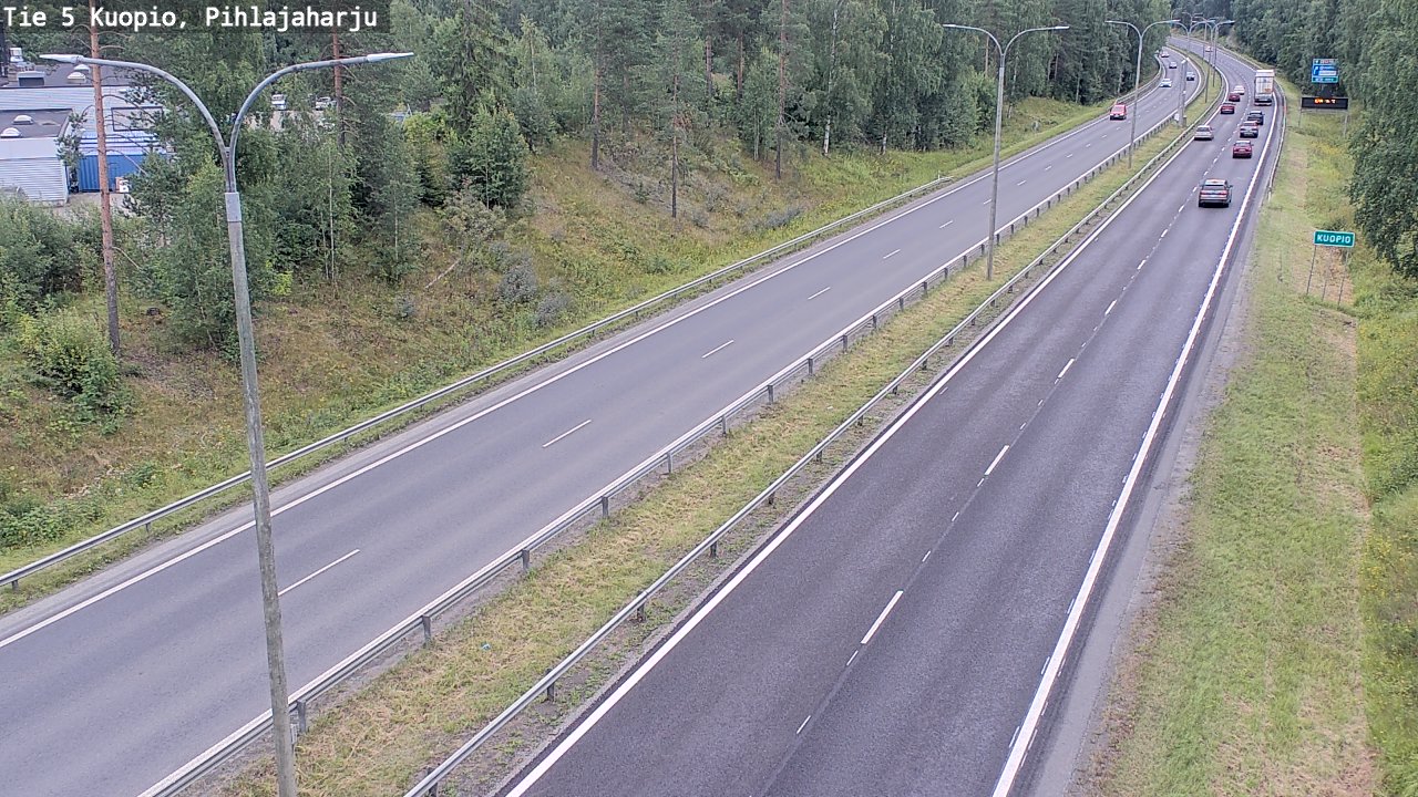 Weather Camera Image Väg 5 Kuopio, Pihlajaharju, Kuopio, Pohjois-Savo