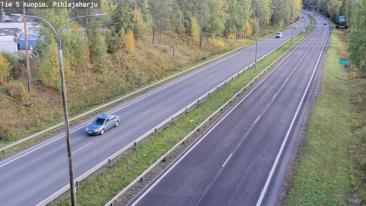 Kelikamerat Kuva Tie 5 Kuopio, Pihlajaharju, Kuopio, Pohjois-Savo