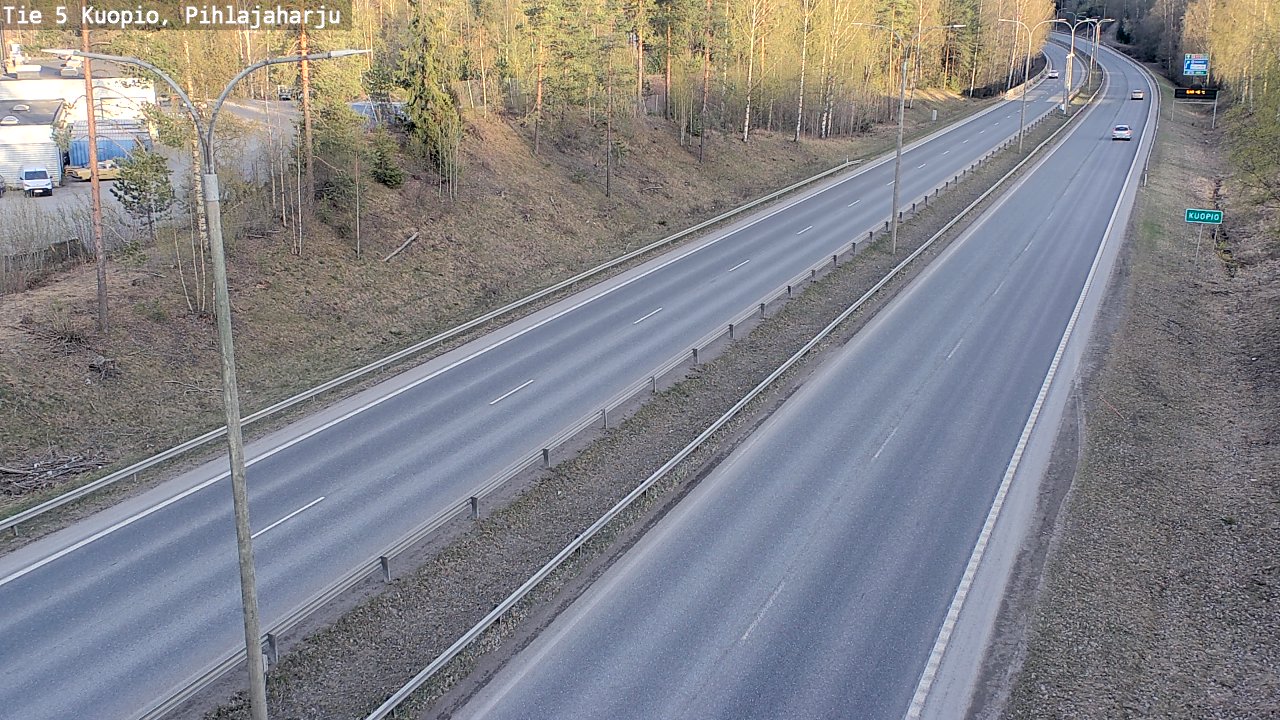 Weather Camera Image Road 5 Kuopio, Pihlajaharju, Kuopio, Pohjois-Savo