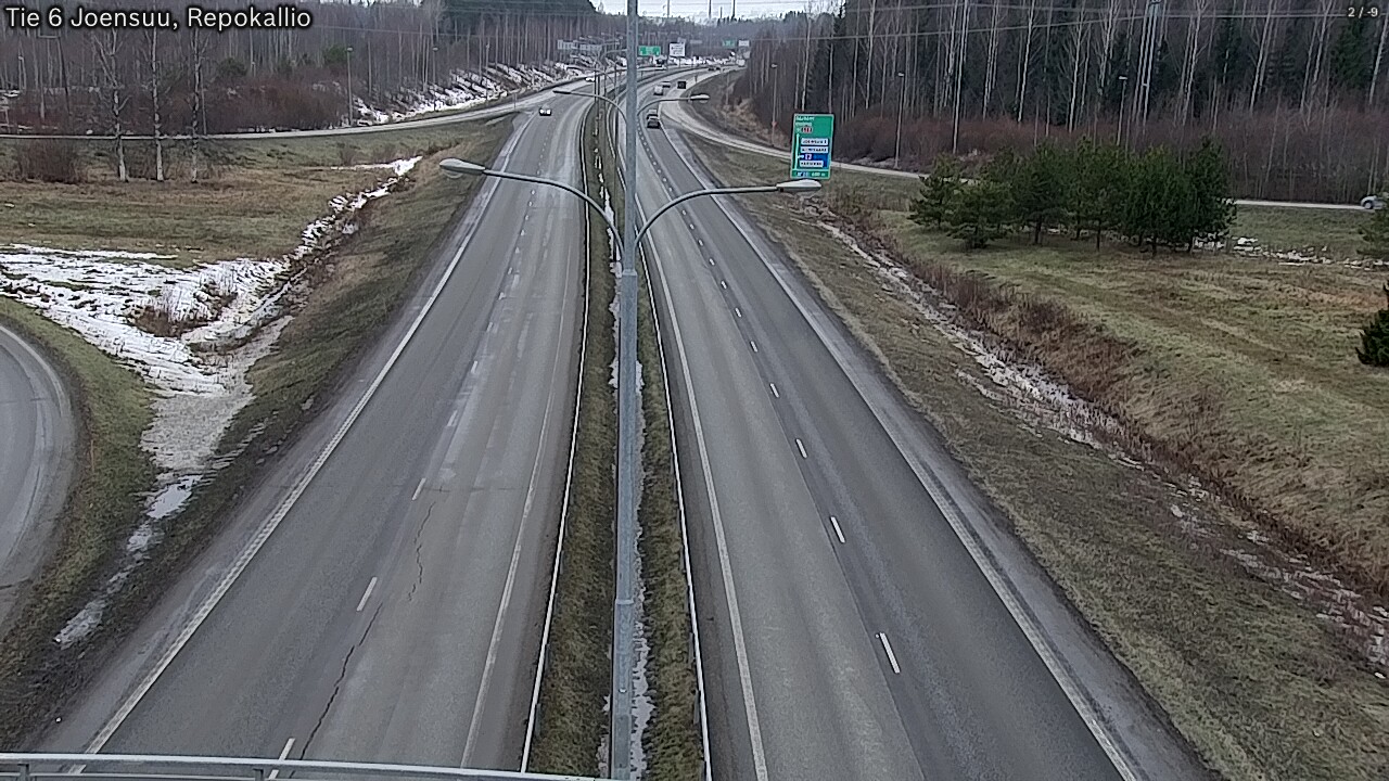 Weather Camera Image Väg 6 Joensuu, Repokallio, Joensuu, Pohjois-Karjala