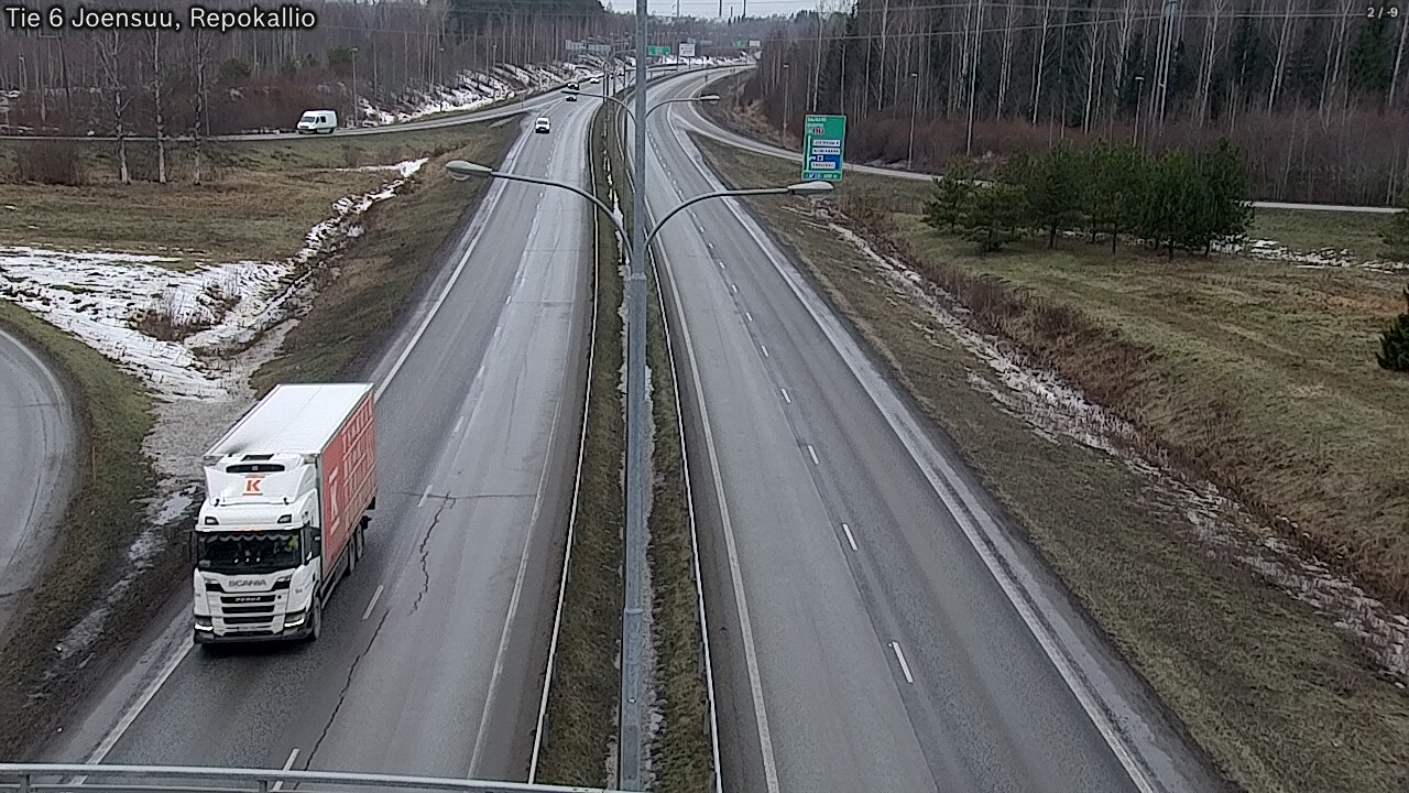 Weather Camera Image Väg 6 Joensuu, Repokallio, Joensuu, Pohjois-Karjala