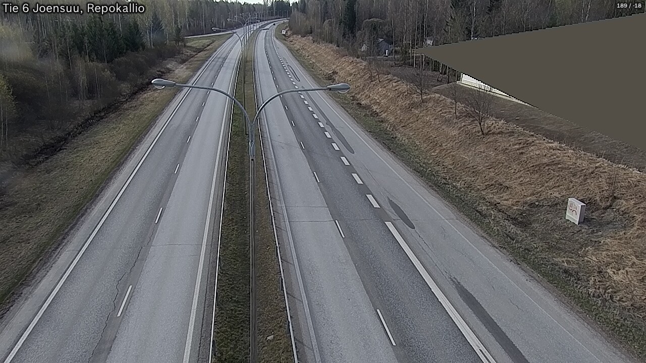 Weather Camera Image Road 6 Joensuu, Repokallio, Joensuu, Pohjois-Karjala
