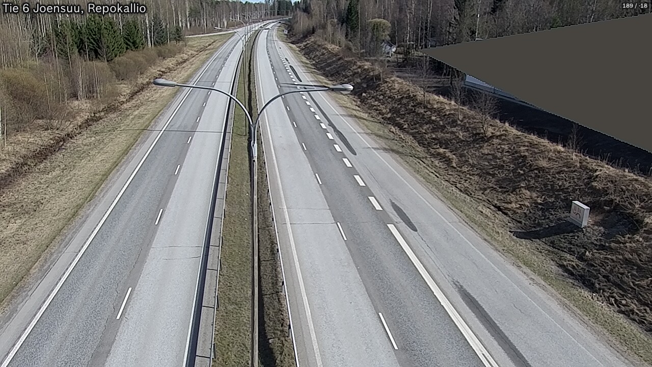Weather Camera Image Väg 6 Joensuu, Repokallio, Joensuu, Pohjois-Karjala