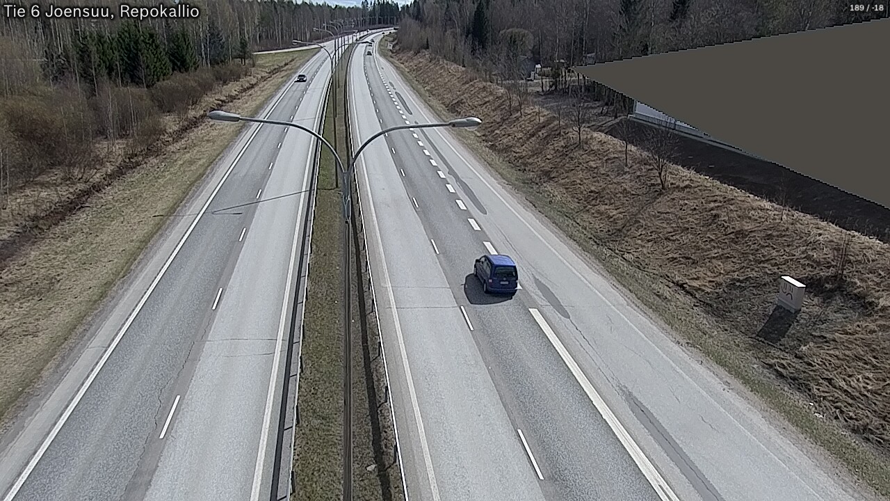 Weather Camera Image Väg 6 Joensuu, Repokallio, Joensuu, Pohjois-Karjala