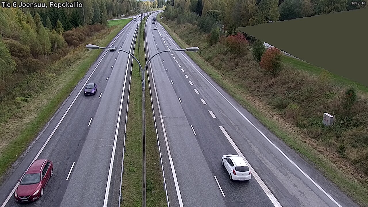 Kelikamerat Kuva Tie 6 Joensuu, Repokallio, Joensuu, Pohjois-Karjala