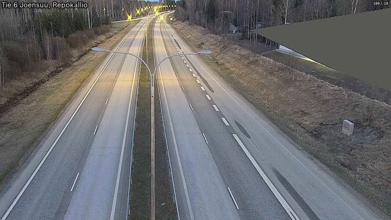 Weather Camera Image Väg 6 Joensuu, Repokallio, Joensuu, Pohjois-Karjala