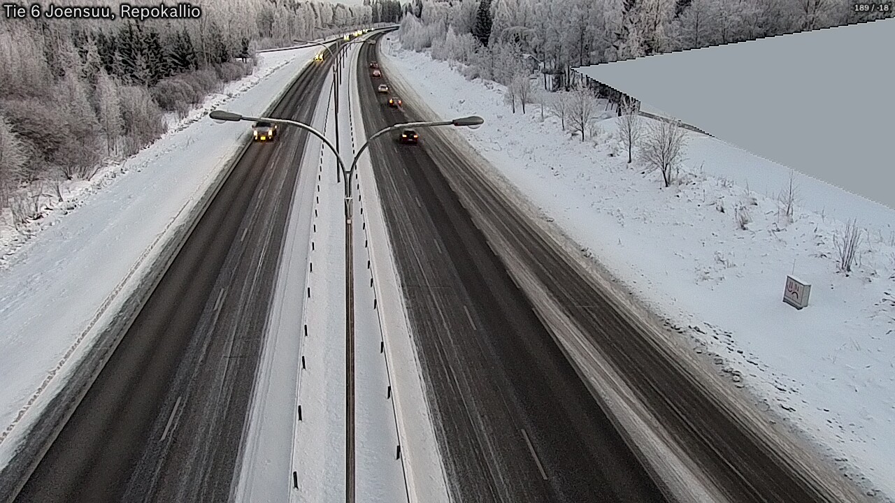Weather Camera Image Road 6 Joensuu, Repokallio, Joensuu, Pohjois-Karjala