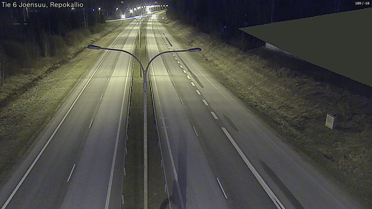 Weather Camera Image Väg 6 Joensuu, Repokallio, Joensuu, Pohjois-Karjala