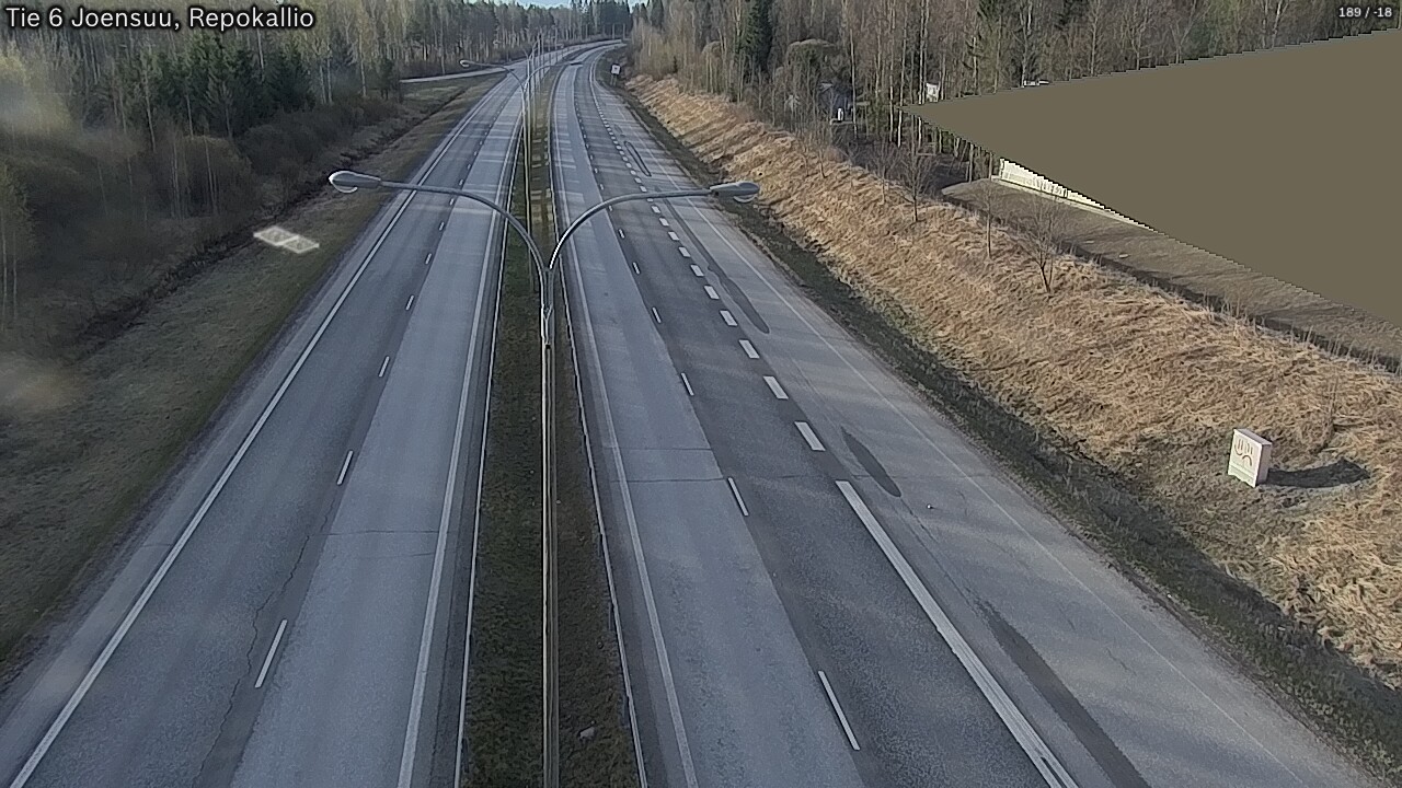 Weather Camera Image Road 6 Joensuu, Repokallio, Joensuu, Pohjois-Karjala