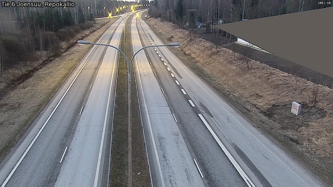 Weather Camera Image Väg 6 Joensuu, Repokallio, Joensuu, Pohjois-Karjala