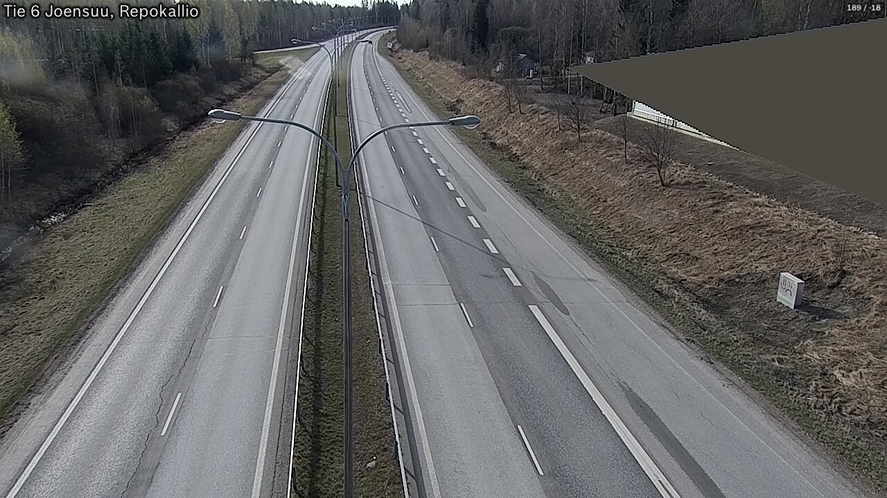 Weather Camera Image Road 6 Joensuu, Repokallio, Joensuu, Pohjois-Karjala