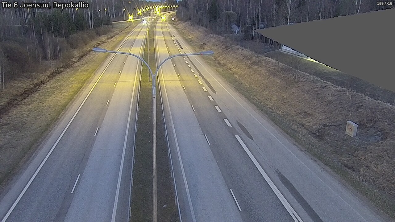 Weather Camera Image Väg 6 Joensuu, Repokallio, Joensuu, Pohjois-Karjala