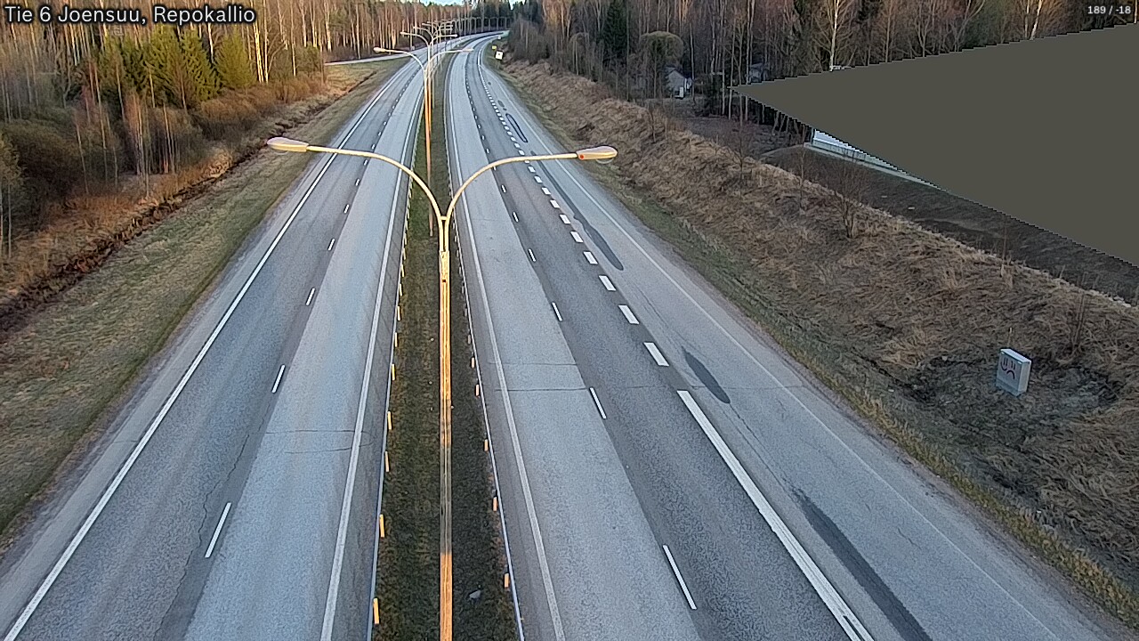Weather Camera Image Väg 6 Joensuu, Repokallio, Joensuu, Pohjois-Karjala