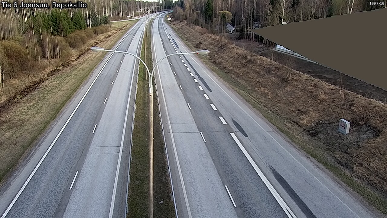 Weather Camera Image Väg 6 Joensuu, Repokallio, Joensuu, Pohjois-Karjala