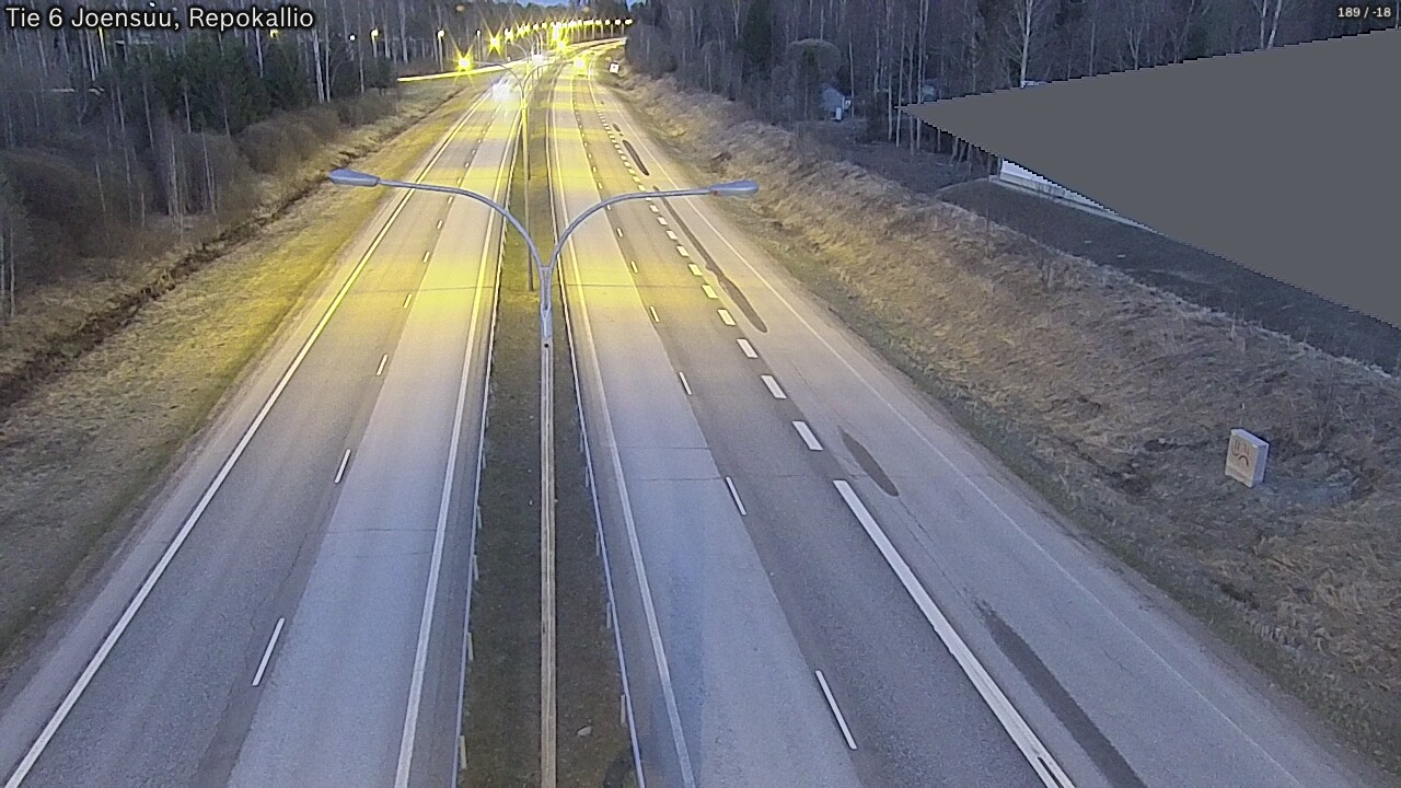 Weather Camera Image Väg 6 Joensuu, Repokallio, Joensuu, Pohjois-Karjala