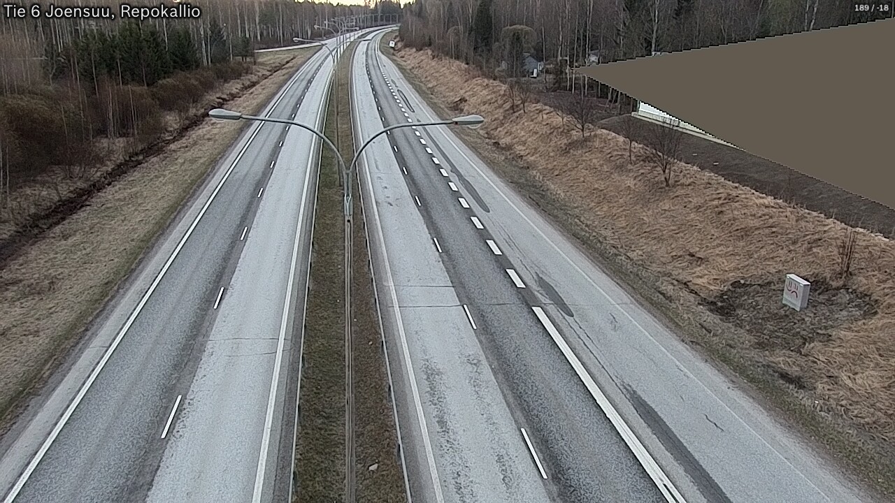 Weather Camera Image Väg 6 Joensuu, Repokallio, Joensuu, Pohjois-Karjala