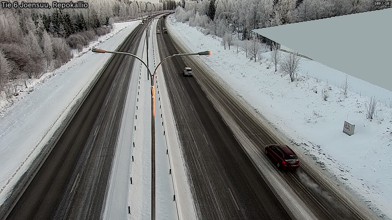 Weather Camera Image Road 6 Joensuu, Repokallio, Joensuu, Pohjois-Karjala