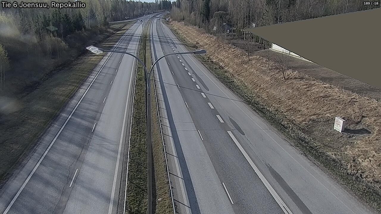Weather Camera Image Road 6 Joensuu, Repokallio, Joensuu, Pohjois-Karjala