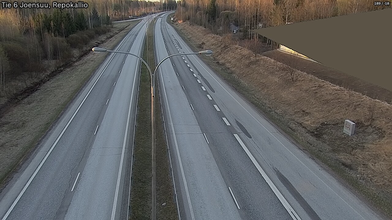 Weather Camera Image Road 6 Joensuu, Repokallio, Joensuu, Pohjois-Karjala