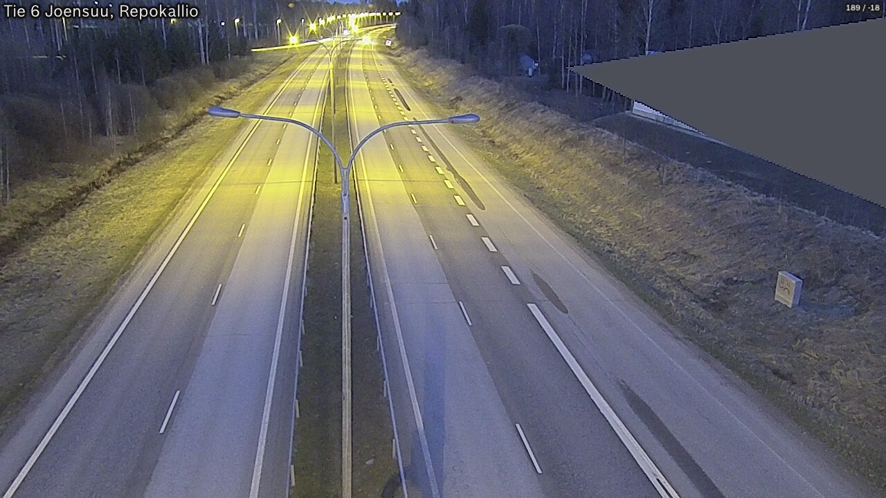 Weather Camera Image Väg 6 Joensuu, Repokallio, Joensuu, Pohjois-Karjala
