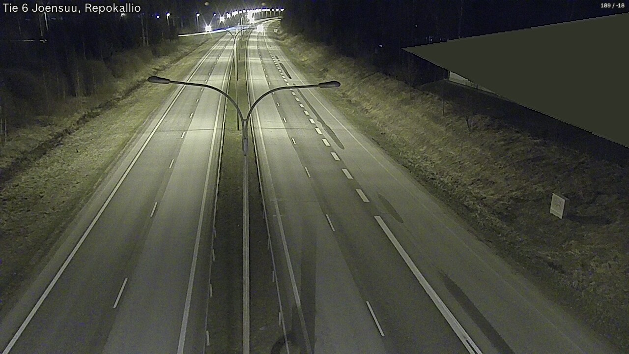 Weather Camera Image Väg 6 Joensuu, Repokallio, Joensuu, Pohjois-Karjala