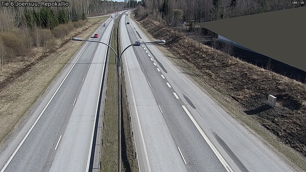 Weather Camera Image Väg 6 Joensuu, Repokallio, Joensuu, Pohjois-Karjala