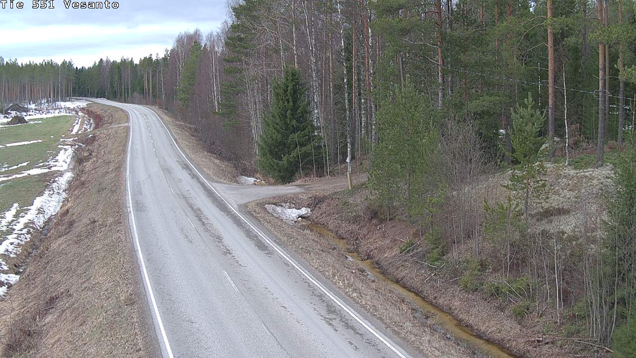 Weather Camera Image Väg 551 Vesanto Löttökorpi, Vesanto, Pohjois-Savo