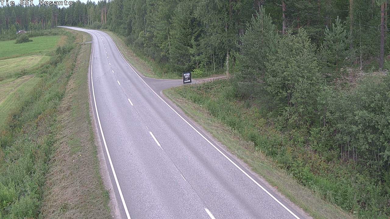 Weather Camera Image Väg 551 Vesanto Löttökorpi, Vesanto, Pohjois-Savo