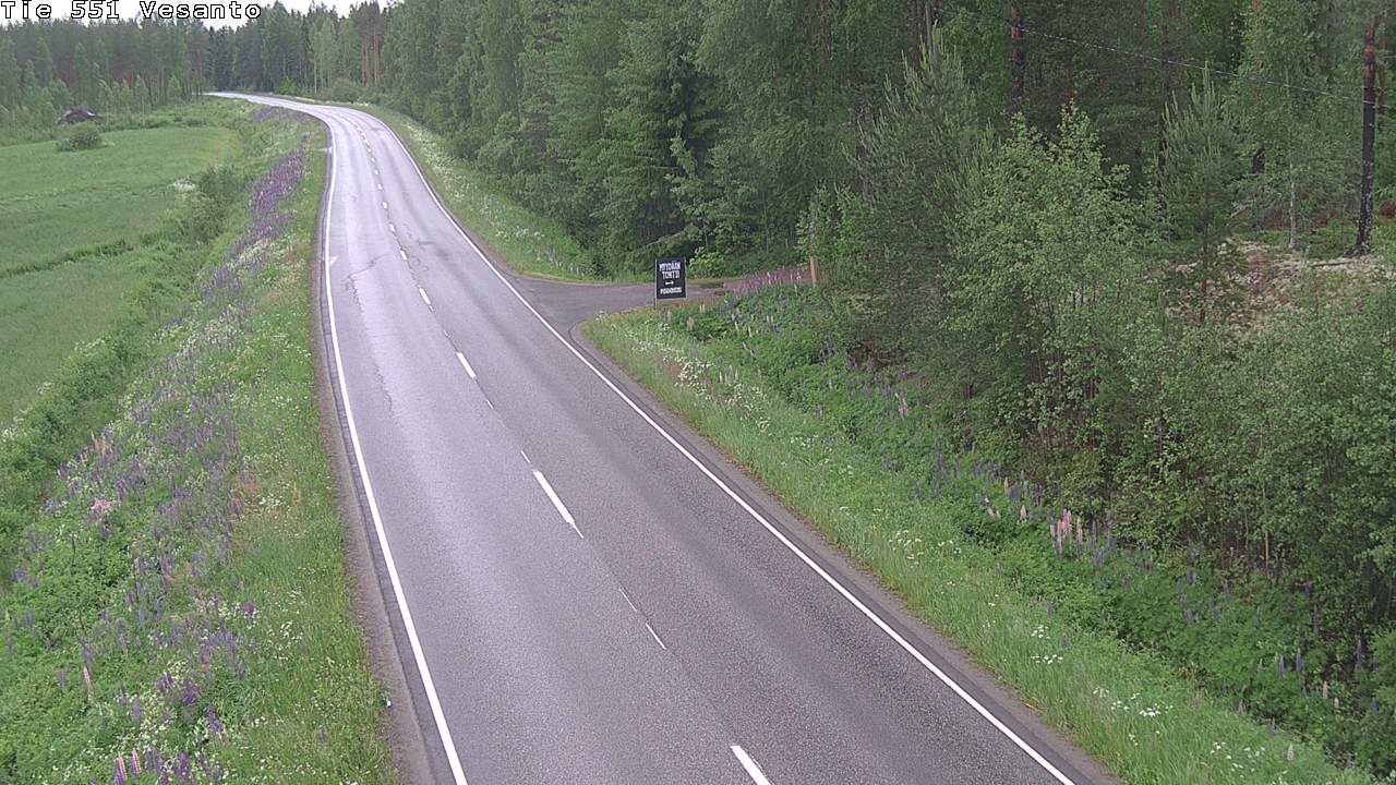 Weather Camera Image Väg 551 Vesanto Löttökorpi, Vesanto, Pohjois-Savo