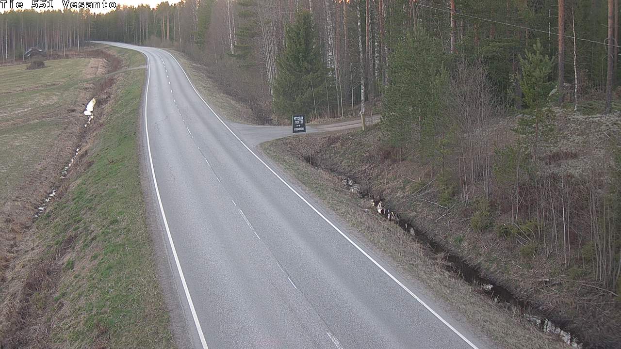Weather Camera Image Väg 551 Vesanto Löttökorpi, Vesanto, Pohjois-Savo