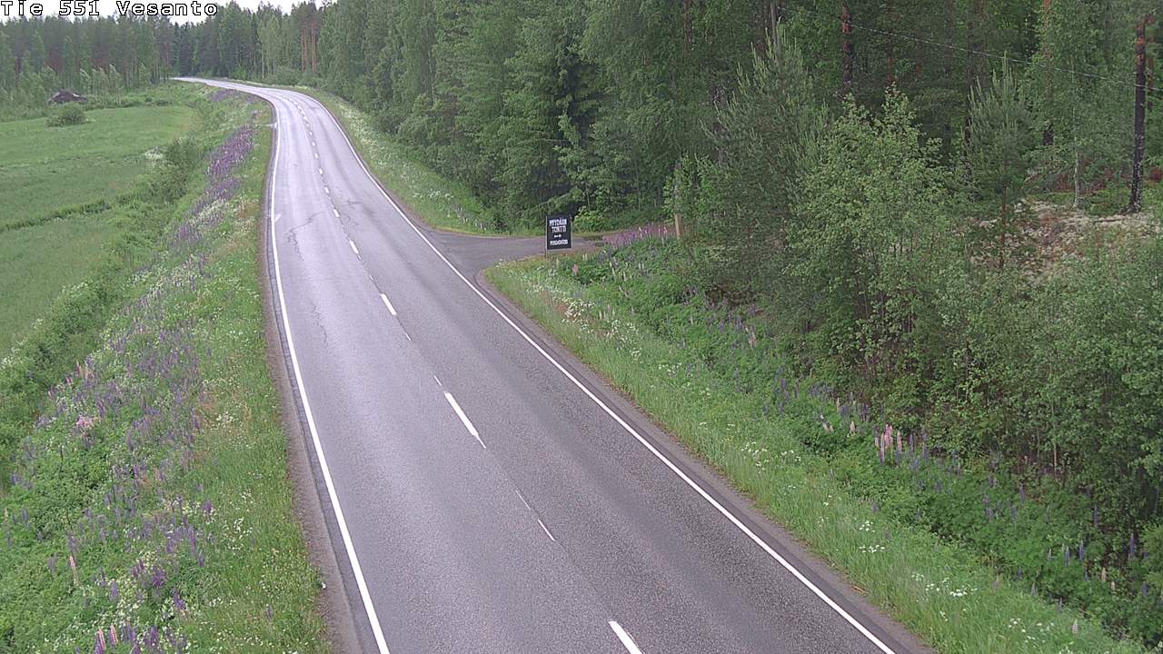 Weather Camera Image Väg 551 Vesanto Löttökorpi, Vesanto, Pohjois-Savo