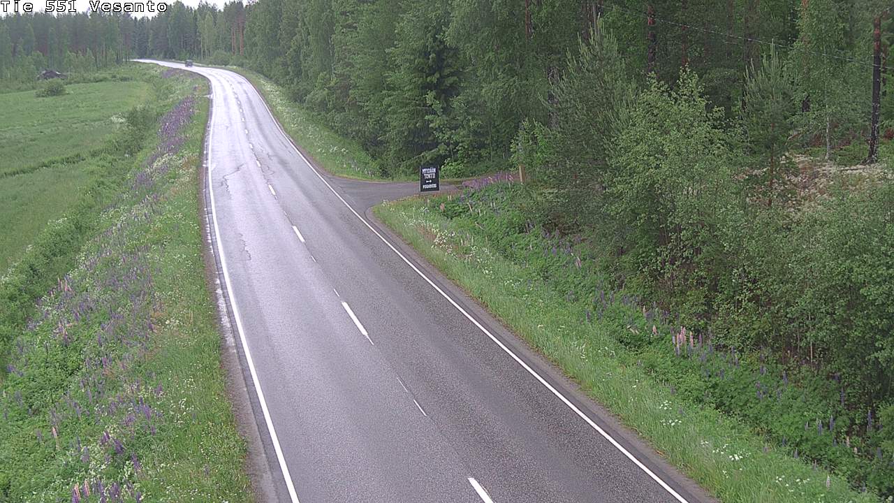 Weather Camera Image Väg 551 Vesanto Löttökorpi, Vesanto, Pohjois-Savo
