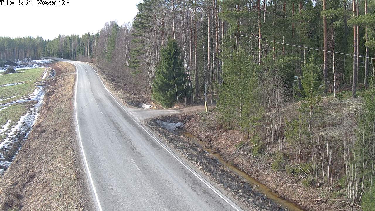 Weather Camera Image Väg 551 Vesanto Löttökorpi, Vesanto, Pohjois-Savo