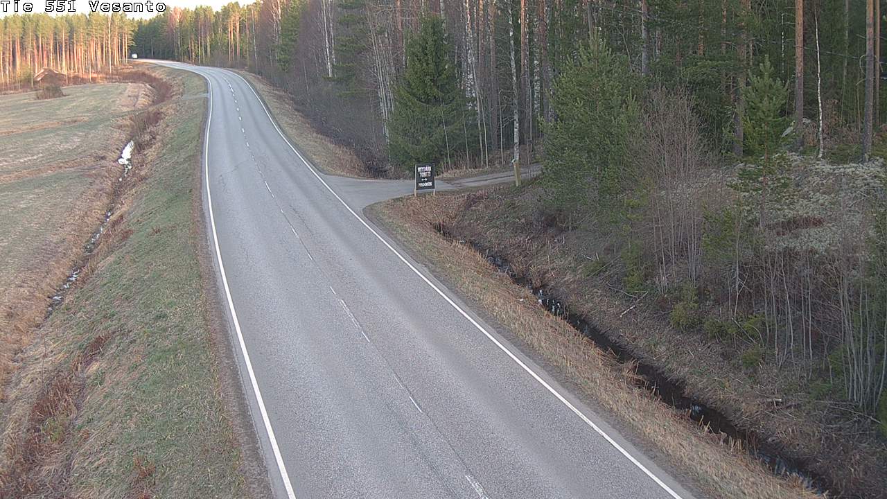 Weather Camera Image Väg 551 Vesanto Löttökorpi, Vesanto, Pohjois-Savo