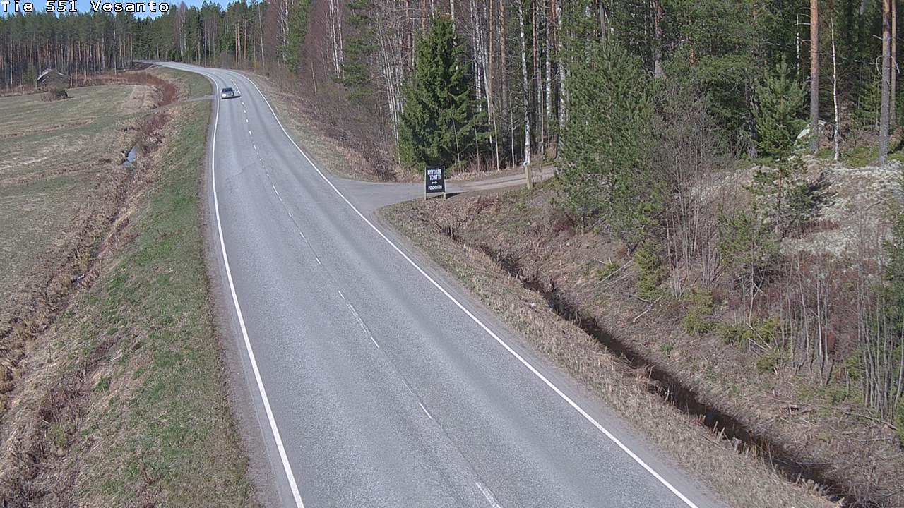 Weather Camera Image Väg 551 Vesanto Löttökorpi, Vesanto, Pohjois-Savo