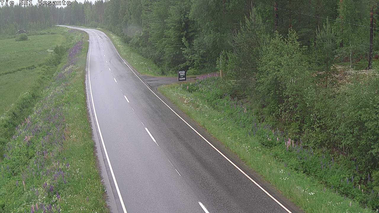 Weather Camera Image Väg 551 Vesanto Löttökorpi, Vesanto, Pohjois-Savo