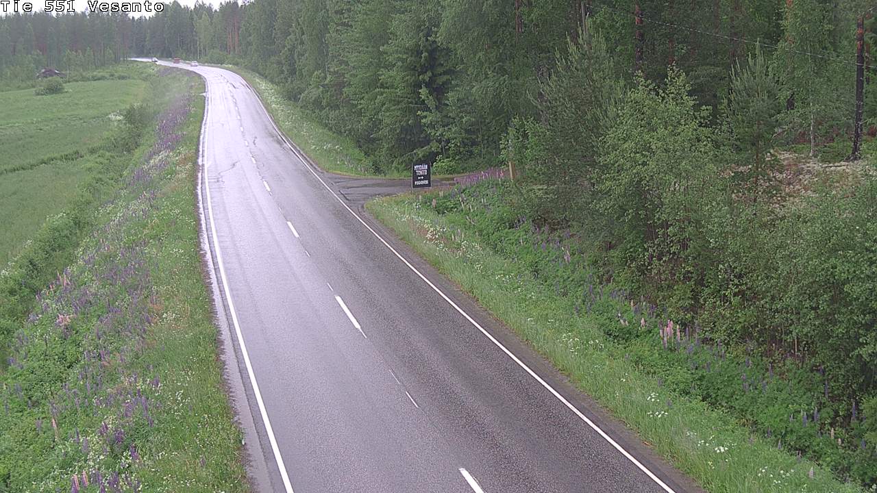 Weather Camera Image Väg 551 Vesanto Löttökorpi, Vesanto, Pohjois-Savo