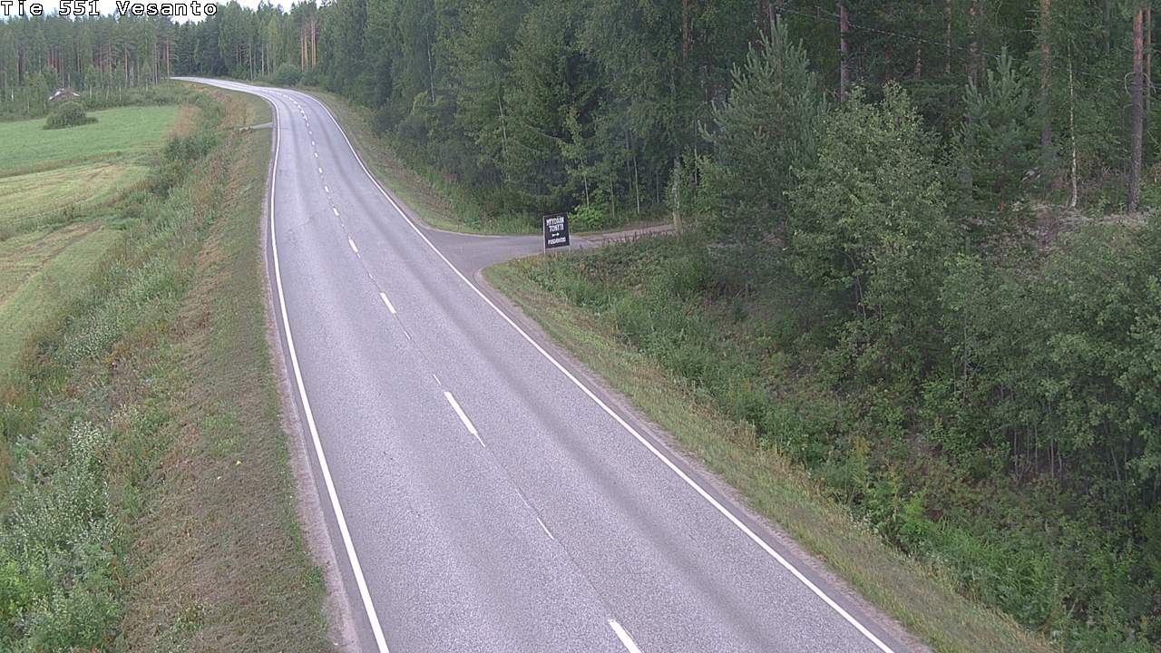 Weather Camera Image Väg 551 Vesanto Löttökorpi, Vesanto, Pohjois-Savo