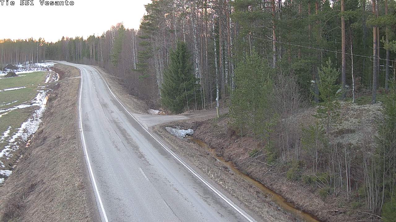 Weather Camera Image Road 551 Vesanto Löttökorpi, Vesanto, Pohjois-Savo