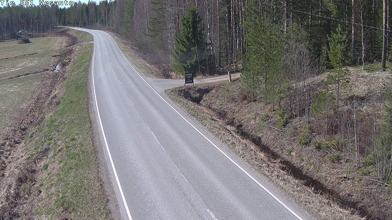 Weather Camera Image Väg 551 Vesanto Löttökorpi, Vesanto, Pohjois-Savo