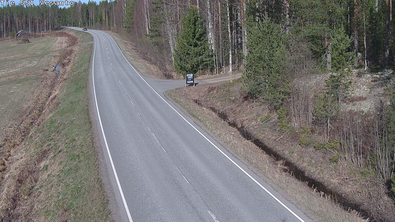 Weather Camera Image Väg 551 Vesanto Löttökorpi, Vesanto, Pohjois-Savo