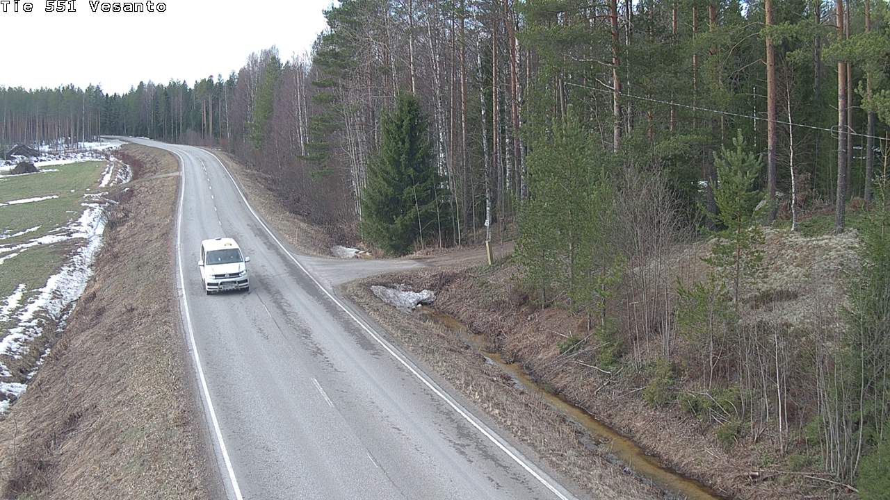 Weather Camera Image Väg 551 Vesanto Löttökorpi, Vesanto, Pohjois-Savo