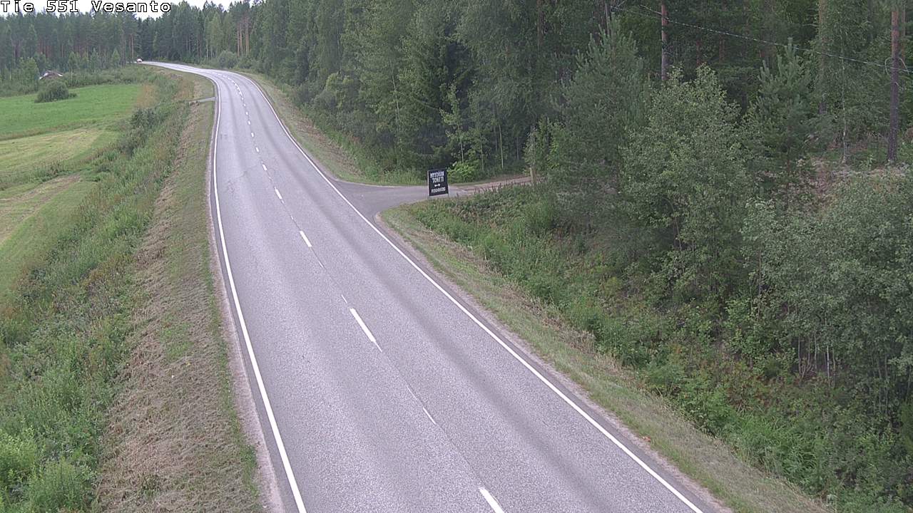 Weather Camera Image Road 551 Vesanto Löttökorpi, Vesanto, Pohjois-Savo