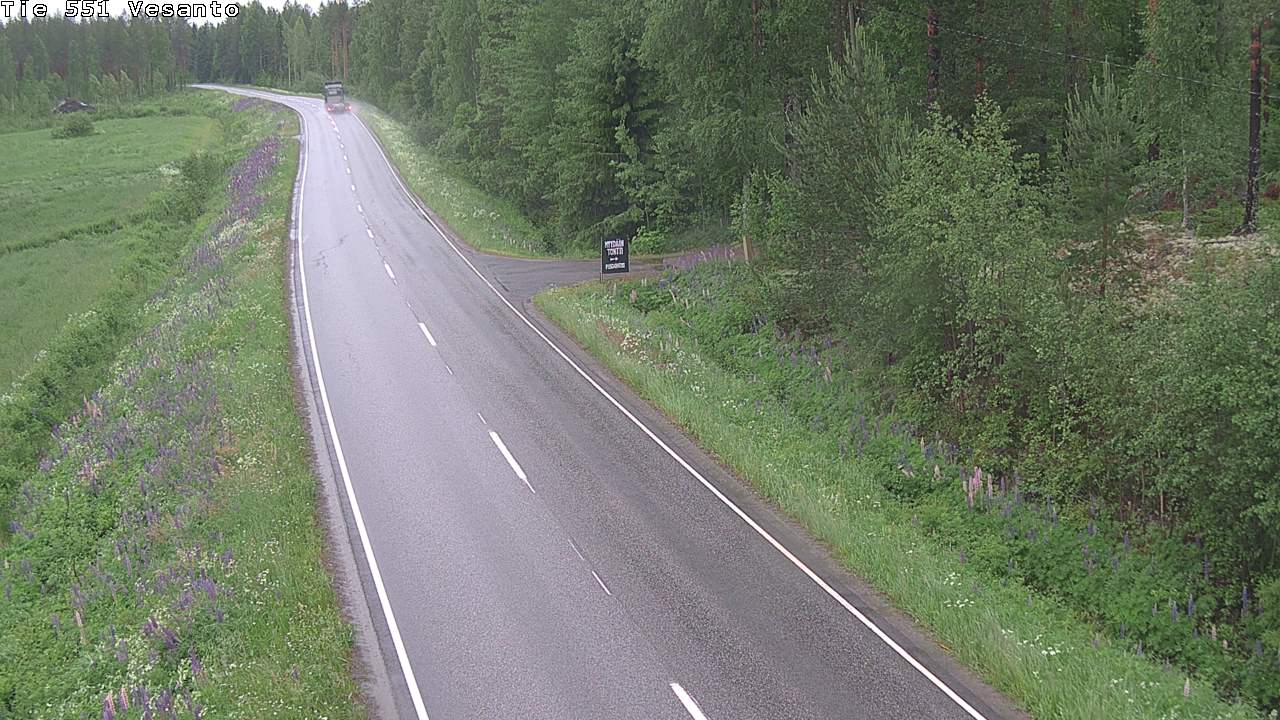 Weather Camera Image Väg 551 Vesanto Löttökorpi, Vesanto, Pohjois-Savo