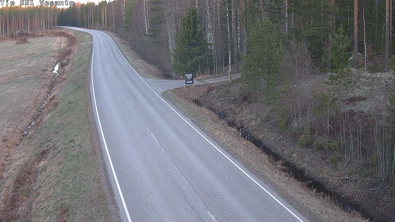 Weather Camera Image Väg 551 Vesanto Löttökorpi, Vesanto, Pohjois-Savo