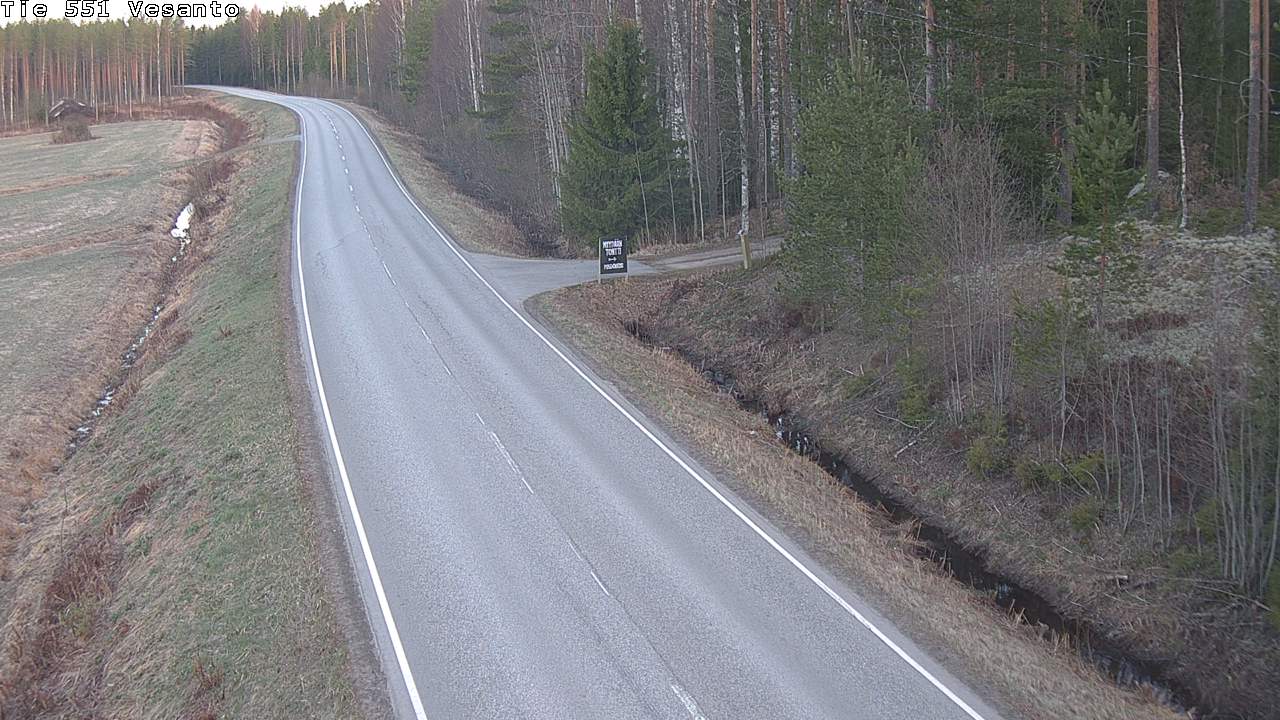 Weather Camera Image Väg 551 Vesanto Löttökorpi, Vesanto, Pohjois-Savo